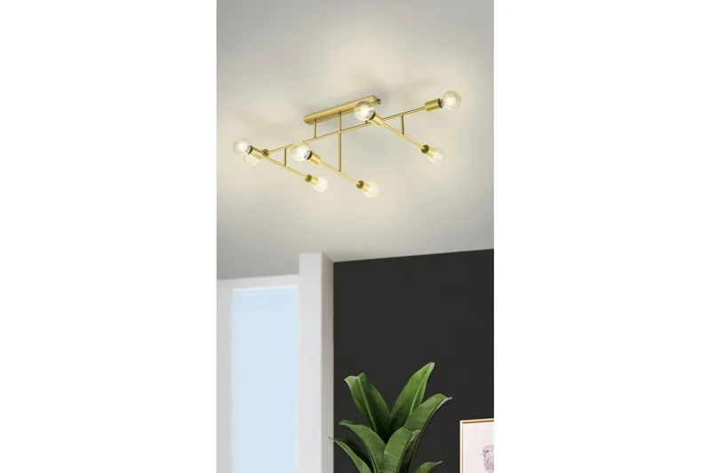 Taklampa Eglo Belsiana 1 med 8 Lampor - Mässing - Belysning & el - Inomhusbelysning & lampor - Sovrumslampa - Taklampa sovrum