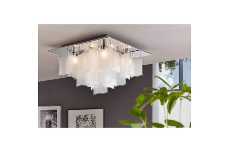 Taklampa Eglo Condrada 1 - Vit/Krom - Belysning & el - Inomhusbelysning & lampor - Sovrumslampa - Taklampa sovrum