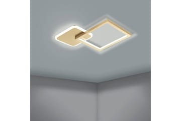 Taklampa Eglo Gafares Kvadrat Guldfärgad/Vit - Guld/Vit - Belysning & el - Inomhusbelysning & lampor - Sovrumslampa - Taklampa sovrum