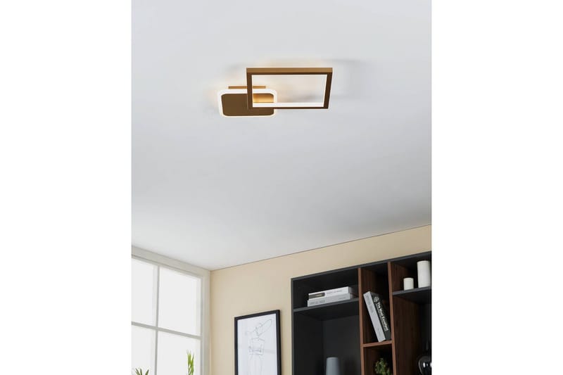 Taklampa Eglo Gafares Kvadrat Guldfärgad/Vit - Guld/Vit - Belysning & el - Inomhusbelysning & lampor - Sovrumslampa - Taklampa sovrum