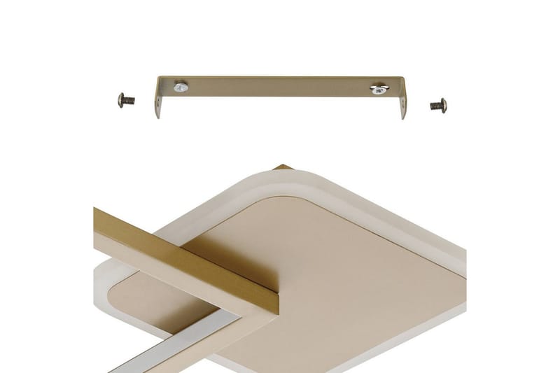 Taklampa Eglo Gafares Kvadrat Guldfärgad/Vit - Guld/Vit - Belysning & el - Inomhusbelysning & lampor - Sovrumslampa - Taklampa sovrum