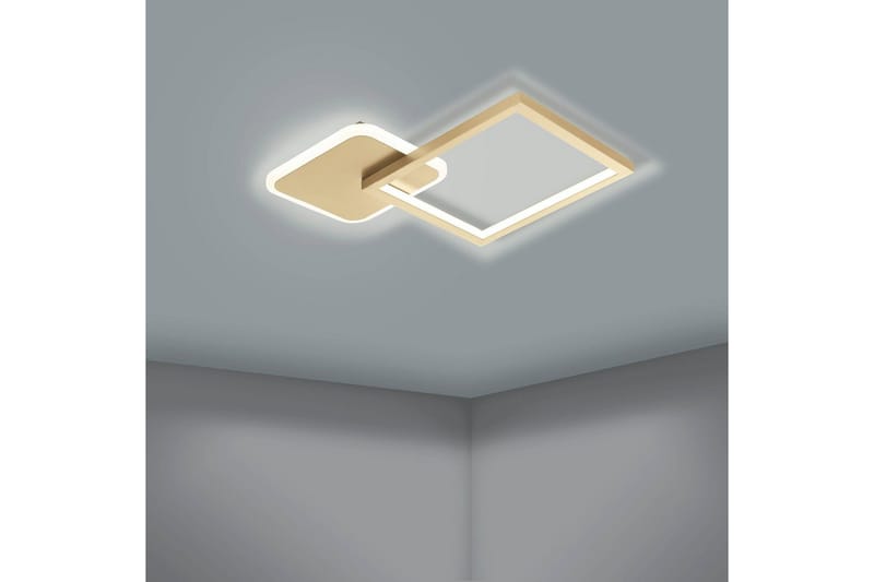 Taklampa Eglo Gafares Kvadrat Guldfärgad/Vit - Guld/Vit - Belysning & el - Inomhusbelysning & lampor - Sovrumslampa - Taklampa sovrum