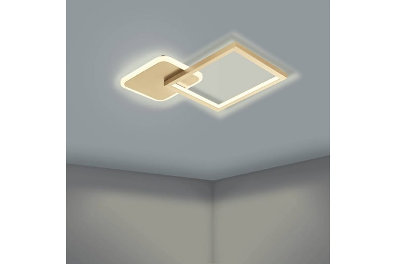 Taklampa Eglo Gafares Kvadrat Guldfärgad/Vit - Guld/Vit - Belysning & el - Inomhusbelysning & lampor - Sovrumslampa - Taklampa sovrum