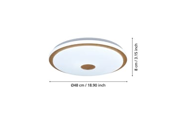 Taklampa Eglo Lanciano 1 480 mm - Vit/Brun - Belysning & el - Inomhusbelysning & lampor - Sovrumslampa - Taklampa sovrum