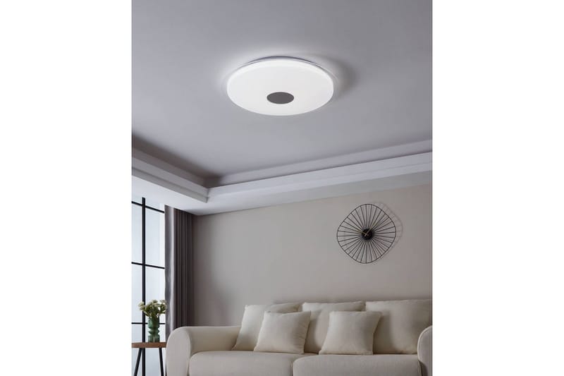 Taklampa Eglo Lanciano - Vit/Silver - Belysning & el - Inomhusbelysning & lampor - Sovrumslampa - Taklampa sovrum