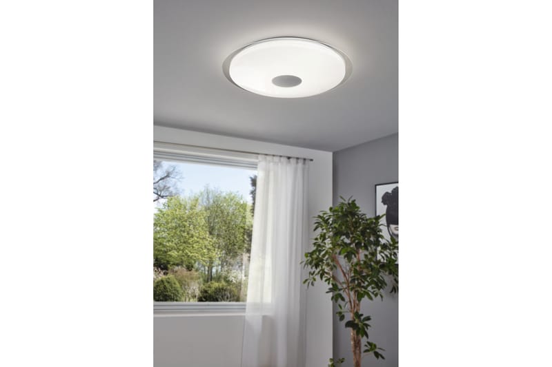 Taklampa Eglo Lanciano - Vit/Silver - Belysning & el - Inomhusbelysning & lampor - Sovrumslampa - Taklampa sovrum