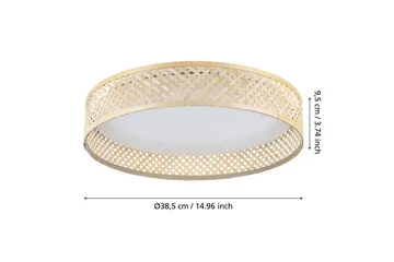 Taklampa Eglo Luppineria Ø380 mm Vit Brun - Vit/Brun - Belysning & el - Inomhusbelysning & lampor - Sovrumslampa - Taklampa sovrum
