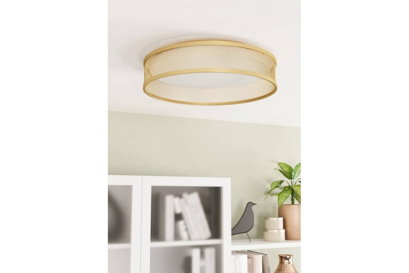 Taklampa Eglo Luppineria Ø385 mm Mässing-Matt Vit - Mässing - Belysning & el - Inomhusbelysning & lampor - Sovrumslampa - Taklampa sovrum
