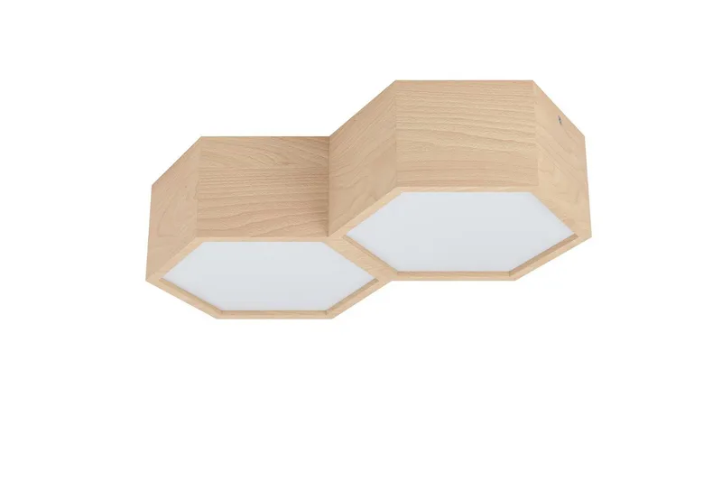 Taklampa Eglo Mirlas med 2 Lampor, Vit/Brun