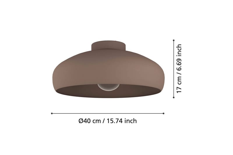 Taklampa Eglo Mogano Moccafärgad - Mocca - Belysning & el - Inomhusbelysning & lampor - Sovrumslampa - Taklampa sovrum