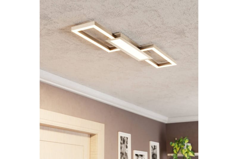 Taklampa Eglo Monirote Nickel-Matt Vit - Vit - Belysning & el - Inomhusbelysning & lampor - Sovrumslampa - Taklampa sovrum