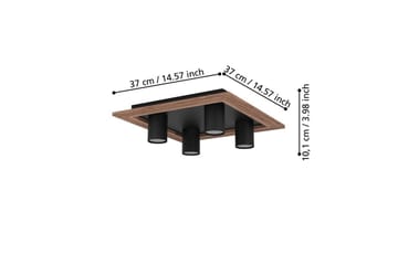 Taklampa Eglo Valcasotto 1 - Svart/Brun - Belysning & el - Ljuskällor & glödlampor - LED-belysning - LED-spotlight