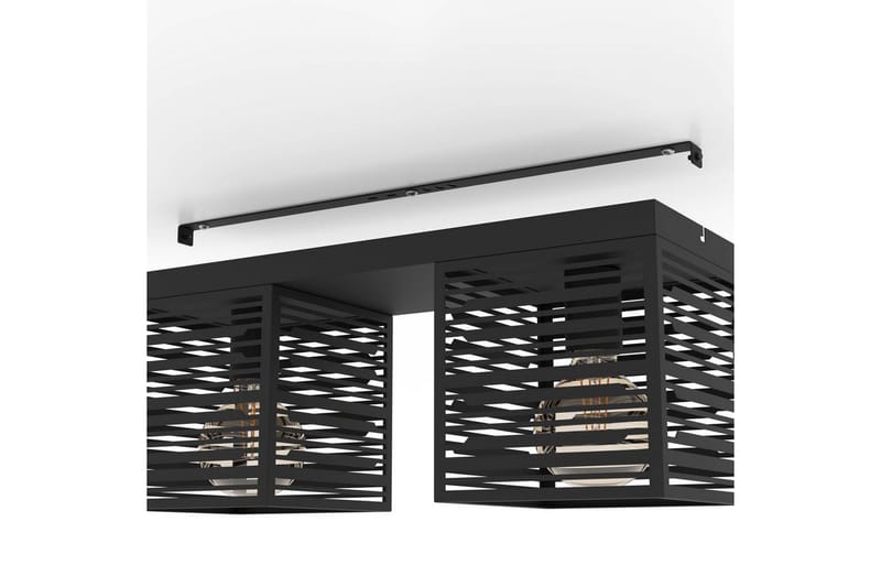 Taklampa Eglo Piedritas med 2 Lampor - Svart - Belysning & el - Inomhusbelysning & lampor - Sovrumslampa - Taklampa sovrum