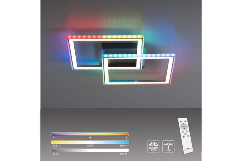 Taklampa Felix - 44,5x6,4x44,5 cm - Belysning & el - Inomhusbelysning & lampor - Sovrumslampa - Taklampa sovrum
