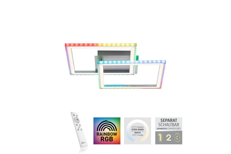 Taklampa Felix - 44,5x6,4x44,5 cm - Belysning & el - Inomhusbelysning & lampor - Sovrumslampa - Taklampa sovrum