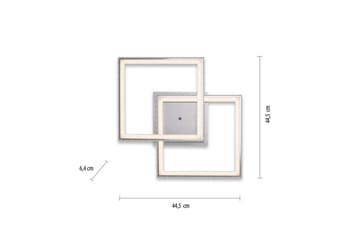 Taklampa Felix - 44,5x6,4x44,5 cm - Belysning & el - Inomhusbelysning & lampor - Sovrumslampa - Taklampa sovrum