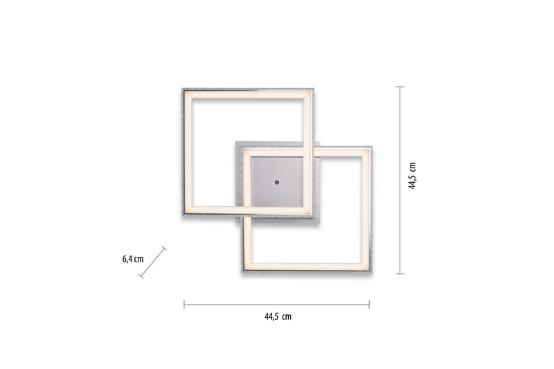 Taklampa Felix - 44,5x6,4x44,5 cm - Belysning & el - Inomhusbelysning & lampor - Sovrumslampa - Taklampa sovrum