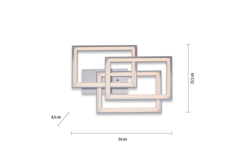 Taklampa Felix - 56x8,4x54 cm - Belysning & el - Inomhusbelysning & lampor - Sovrumslampa - Taklampa sovrum