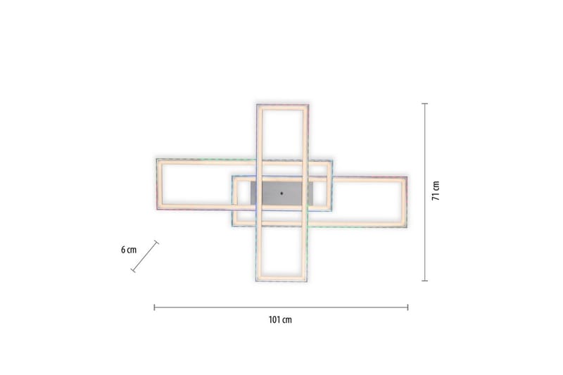 Taklampa Felix - 71x6,9x101,2 cm - Belysning & el - Inomhusbelysning & lampor - Sovrumslampa - Taklampa sovrum