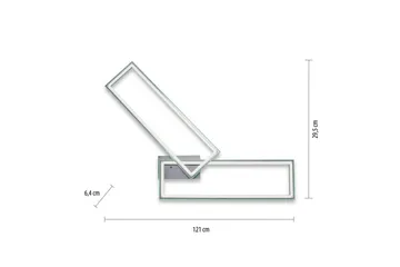 Taklampa Felix - 72x6,4x121 cm - Belysning & el - Inomhusbelysning & lampor - Sovrumslampa - Taklampa sovrum