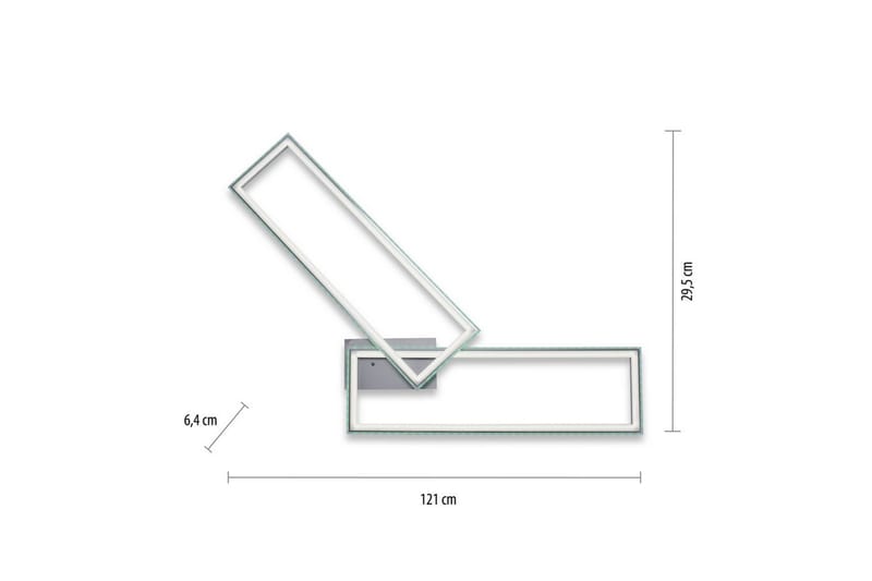 Taklampa Felix - 72x6,4x121 cm - Belysning & el - Inomhusbelysning & lampor - Sovrumslampa - Taklampa sovrum