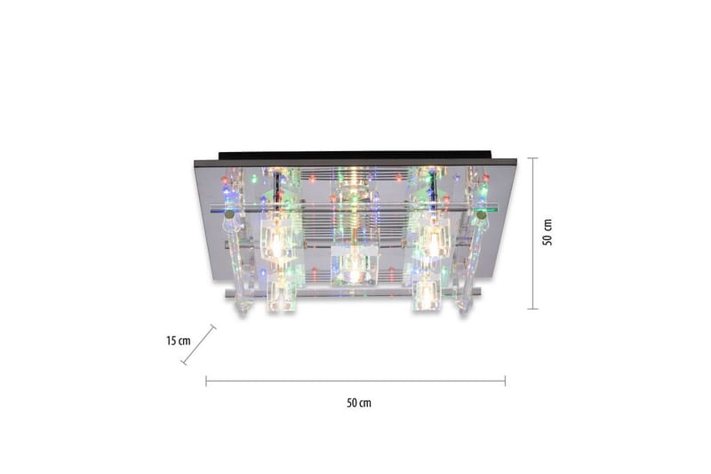 Taklampa Kemal2.0 - 50x15x50 cm - Belysning & el - Inomhusbelysning & lampor - Sovrumslampa - Taklampa sovrum