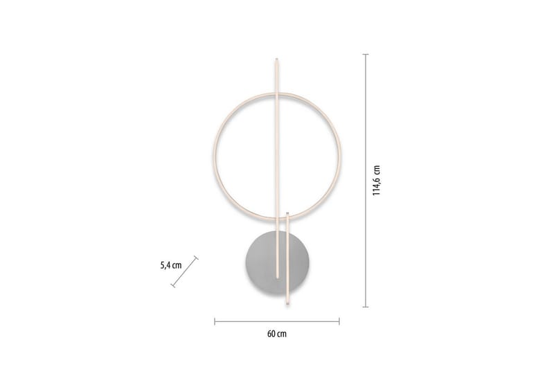 Taklampa Q-Arkoa - 60x6x115 cm - Belysning & el - Inomhusbelysning & lampor - Sovrumslampa - Taklampa sovrum