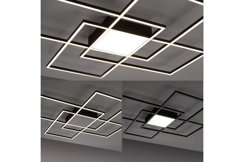 Taklampa Q-Asmin - 80x6x80 cm - Belysning & el - Inomhusbelysning & lampor - Sovrumslampa - Taklampa sovrum