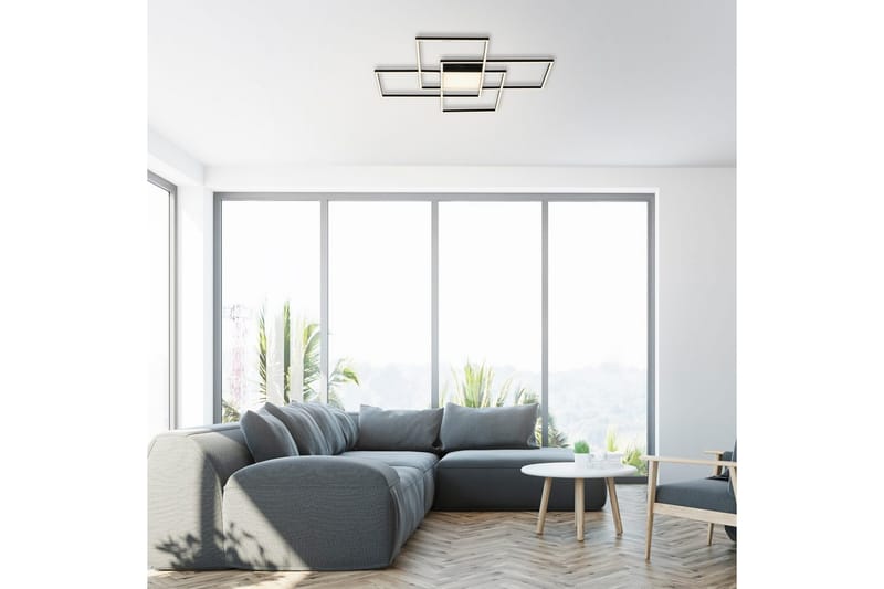 Taklampa Q-Asmin - 80x6x80 cm - Belysning & el - Inomhusbelysning & lampor - Sovrumslampa - Taklampa sovrum