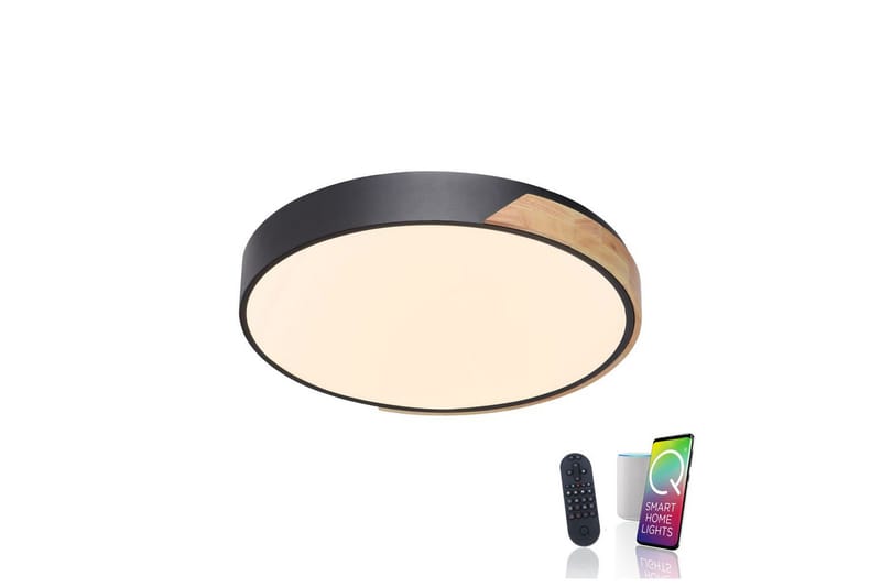 Taklampa Q-Bila - 52x7x51 cm - Belysning & el - Inomhusbelysning & lampor - Sovrumslampa - Taklampa sovrum