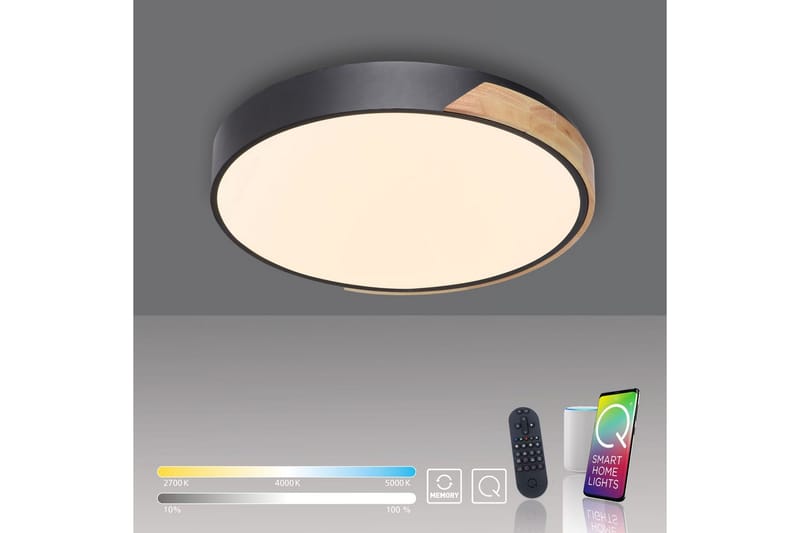 Taklampa Q-Bila - 52x7x51 cm - Belysning & el - Inomhusbelysning & lampor - Sovrumslampa - Taklampa sovrum