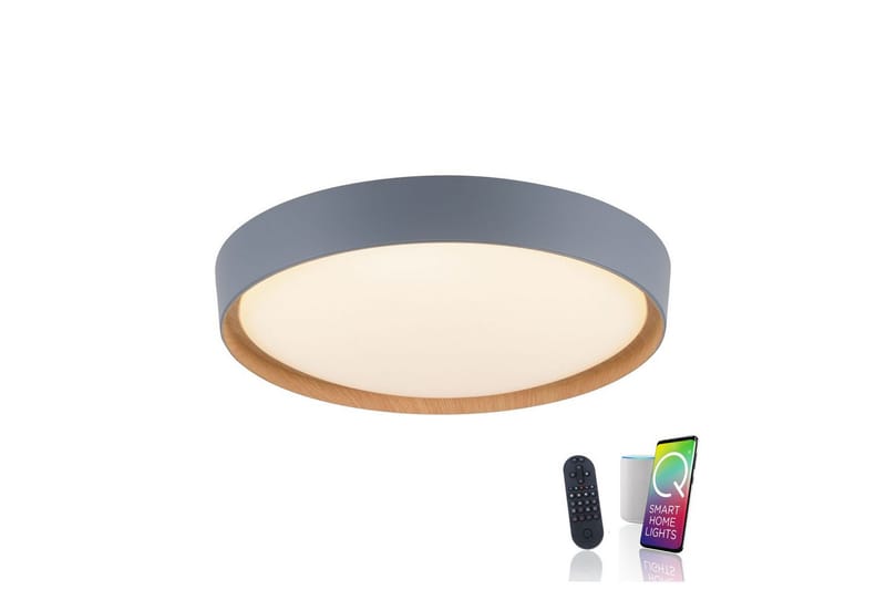 Taklampa Q-Emilia - 50x12x50 cm - Belysning & el - Inomhusbelysning & lampor - Sovrumslampa - Taklampa sovrum