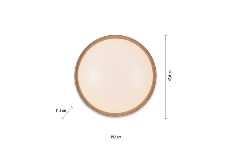 Taklampa Q-Emilia - 50x12x50 cm - Belysning & el - Inomhusbelysning & lampor - Sovrumslampa - Taklampa sovrum
