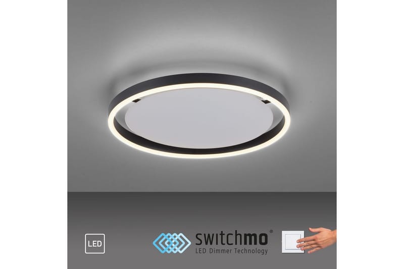 Taklampa Ritus - 39,3x5,3x39,3 cm, Antracit - Belysning & el - Inomhusbelysning & lampor - Sovrumslampa - Taklampa sovrum