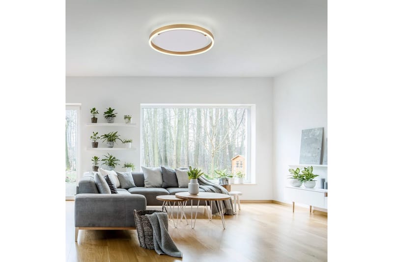 Taklampa Ritus - 39,3x5,3x39,3 cm, Matt mässing - Belysning & el - Inomhusbelysning & lampor - Sovrumslampa - Taklampa sovrum