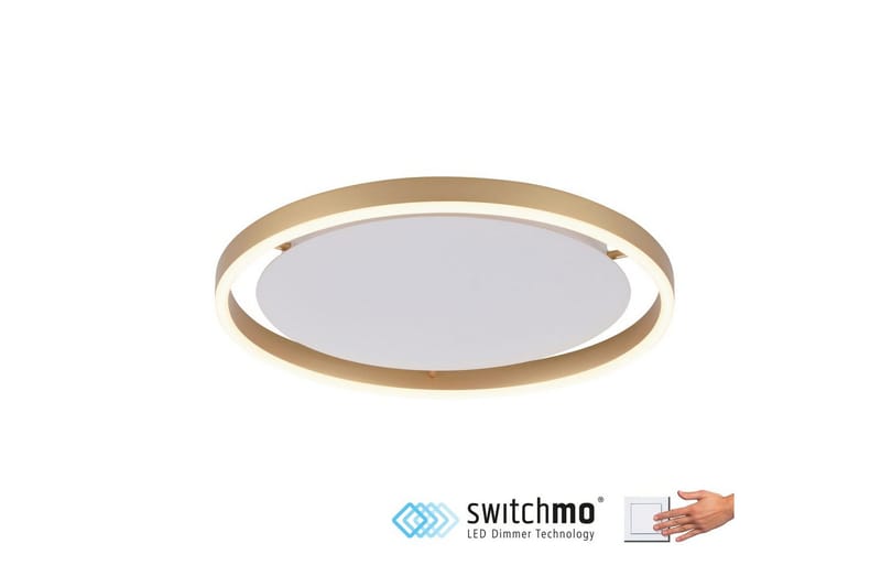 Taklampa Ritus - 39,3x5,3x39,3 cm, Matt mässing - Belysning & el - Inomhusbelysning & lampor - Sovrumslampa - Taklampa sovrum