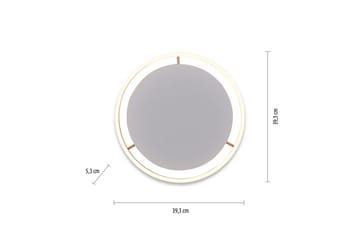 Taklampa Ritus - 39,3x5,3x39,3 cm, Matt mässing - Belysning & el - Inomhusbelysning & lampor - Sovrumslampa - Taklampa sovrum