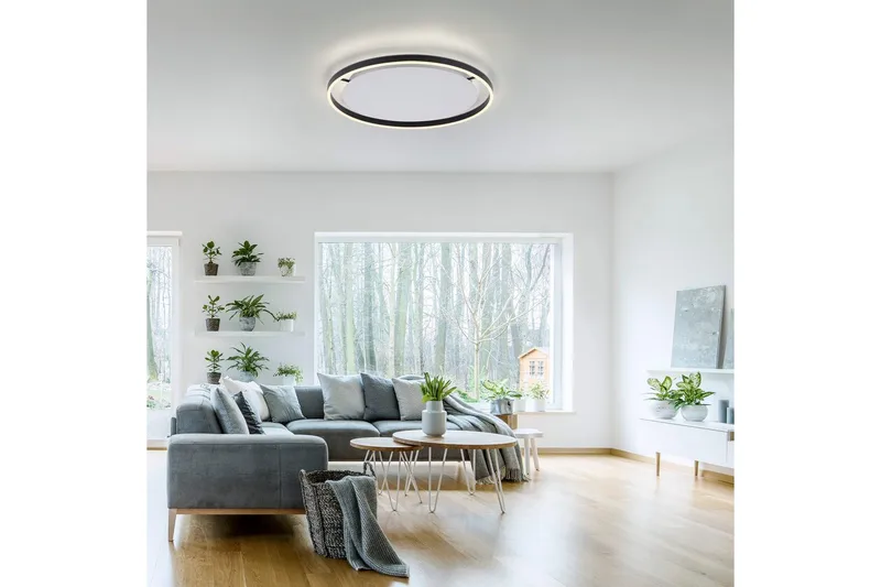 Taklampa Ritus - 58,5x5,3x58,5 cm, Antracit - Belysning & el - Inomhusbelysning & lampor - Sovrumslampa - Taklampa sovrum