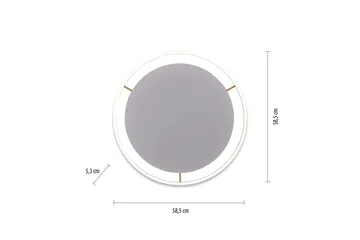 Taklampa Ritus - 58,5x5,3x58,5 cm, Matt mässing - Belysning & el - Inomhusbelysning & lampor - Sovrumslampa - Taklampa sovrum