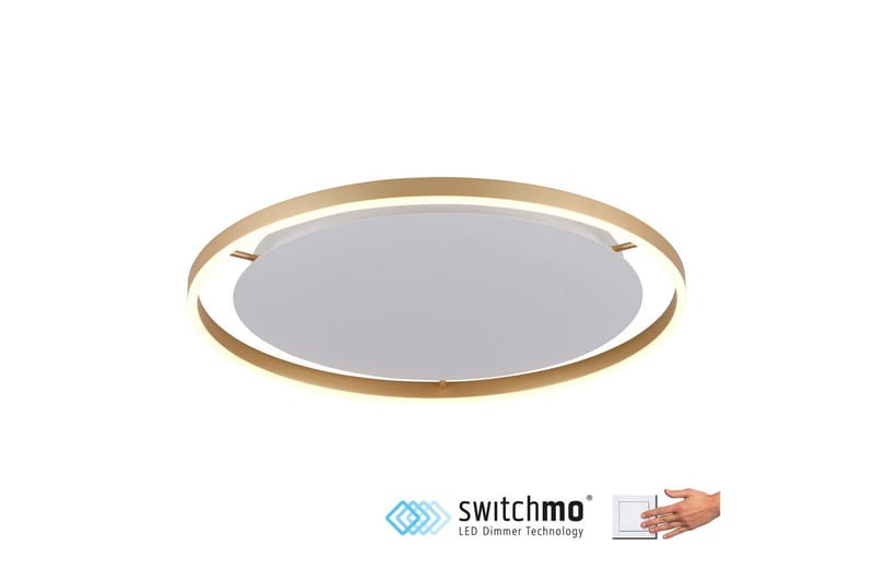 Taklampa Ritus - 58,5x5,3x58,5 cm, Matt mässing - Belysning & el - Inomhusbelysning & lampor - Sovrumslampa - Taklampa sovrum