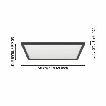 Taklampa Rovito Svart - 50 cm - Belysning & el - Inomhusbelysning & lampor - Sovrumslampa - Taklampa sovrum