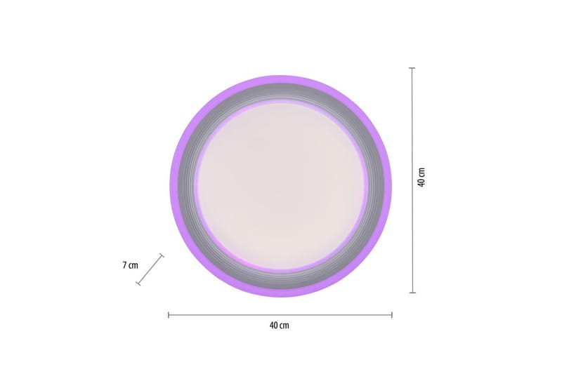 Taklampa Spheric - 40x8,5x40 cm - Belysning & el - Inomhusbelysning & lampor - Sovrumslampa - Taklampa sovrum