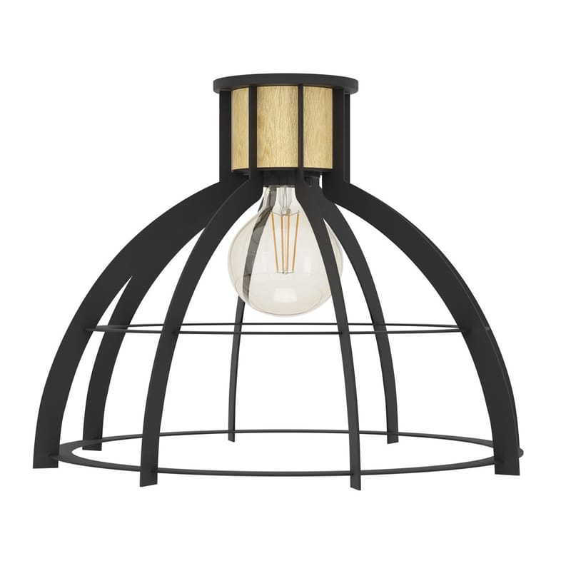 Taklampa Stillington - Svart/Fanér - Belysning & el - Inomhusbelysning & lampor - Sovrumslampa - Taklampa sovrum