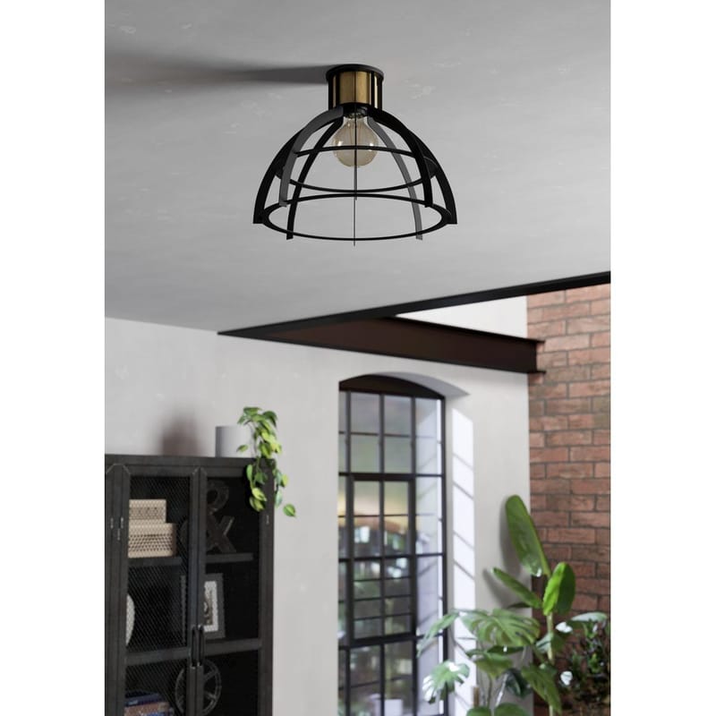 Taklampa Stillington - Svart/Fanér - Belysning & el - Inomhusbelysning & lampor - Sovrumslampa - Taklampa sovrum