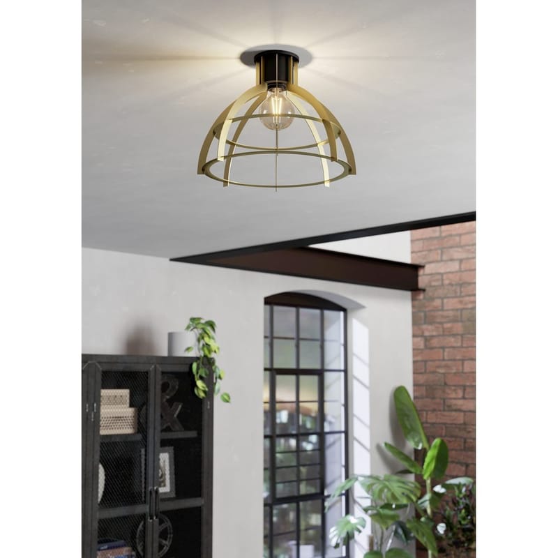 Taklampa Stillington - Svart/Guld - Belysning & el - Inomhusbelysning & lampor - Sovrumslampa - Taklampa sovrum