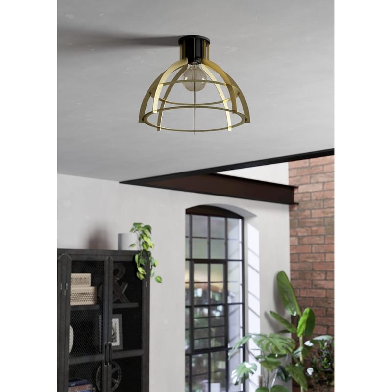 Taklampa Stillington - Svart/Guld - Belysning & el - Inomhusbelysning & lampor - Sovrumslampa - Taklampa sovrum