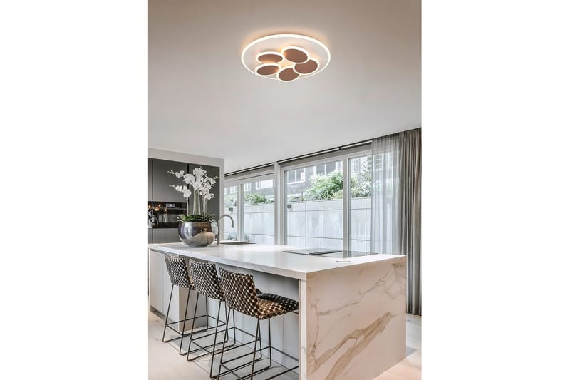 Taklampa TRIO Mandala Varm grå/kaffebrun - Varm grå/kaffebrun - Belysning & el - Inomhusbelysning & lampor - Sovrumslampa - Taklampa sovrum