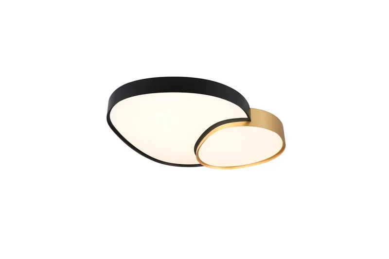 Taklampa TRIO Rise 77 cm, Svart/guld, 77 cm, Svart/guld