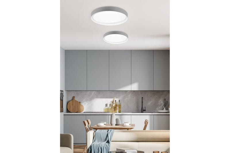 Taklampa TRIO Zeta Grå/vit - Grå/vit - Belysning & el - Inomhusbelysning & lampor - Sovrumslampa - Taklampa sovrum