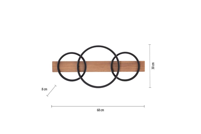Taklampa Trooper - 30x8x68 cm - Belysning & el - Inomhusbelysning & lampor - Sovrumslampa - Taklampa sovrum